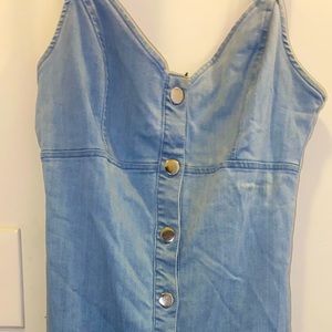 Jean button down dress